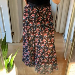 Full Length Maxi Flowy Floral Skirt